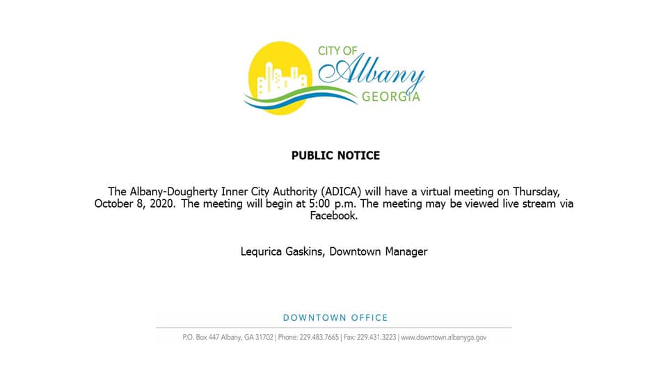 ADICA Public Notice