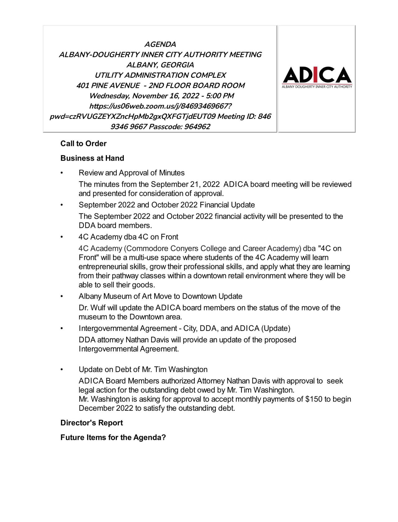 ADICA Agenda_ November 16, 2022_Image