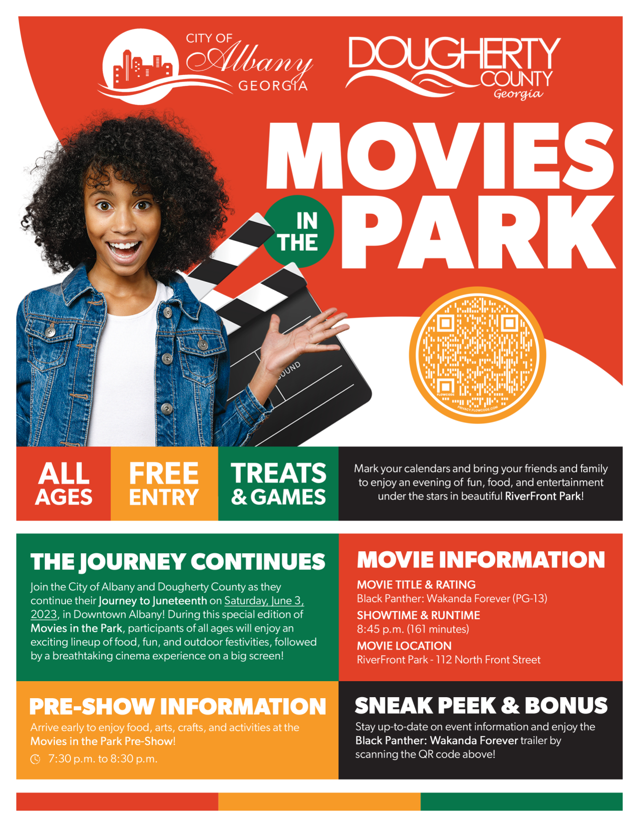 Movies in the Park Flyer - The Journey to Juneteenth - COA & DOCO