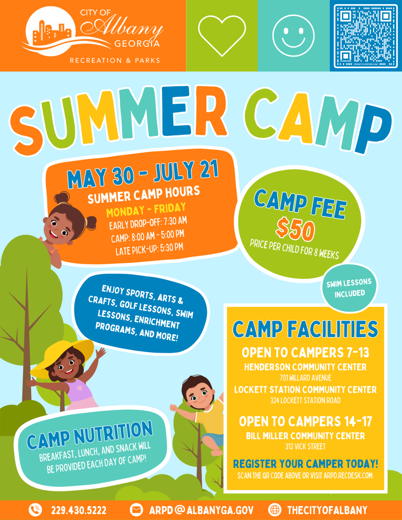 2023 ARPD Summer Camp Flyer V.3