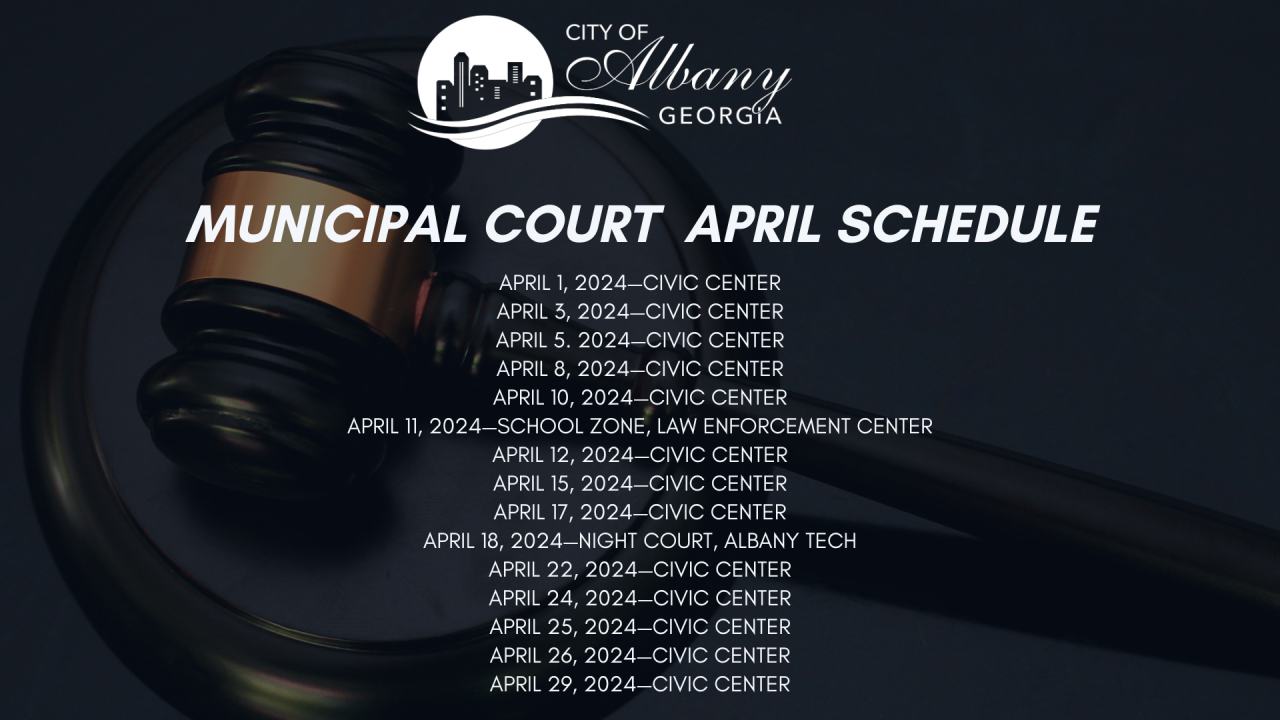 Municipal Court Temporary Locations April